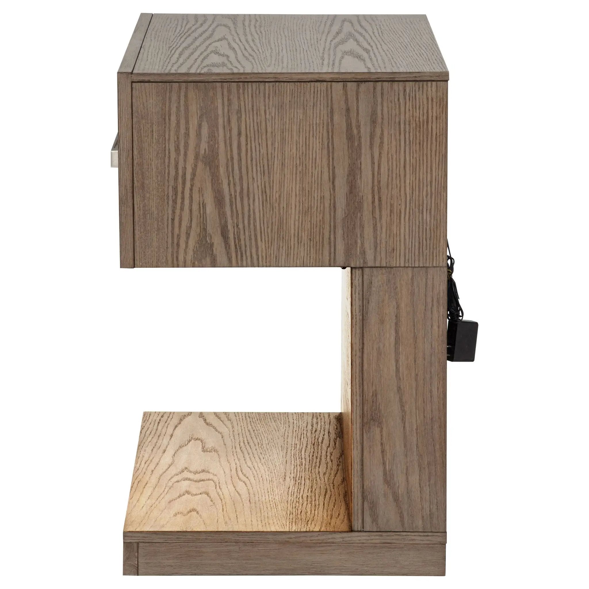 Kenora 1-drawer Nightstand Bedside Table Barley Brown by Unique Piece Furniture