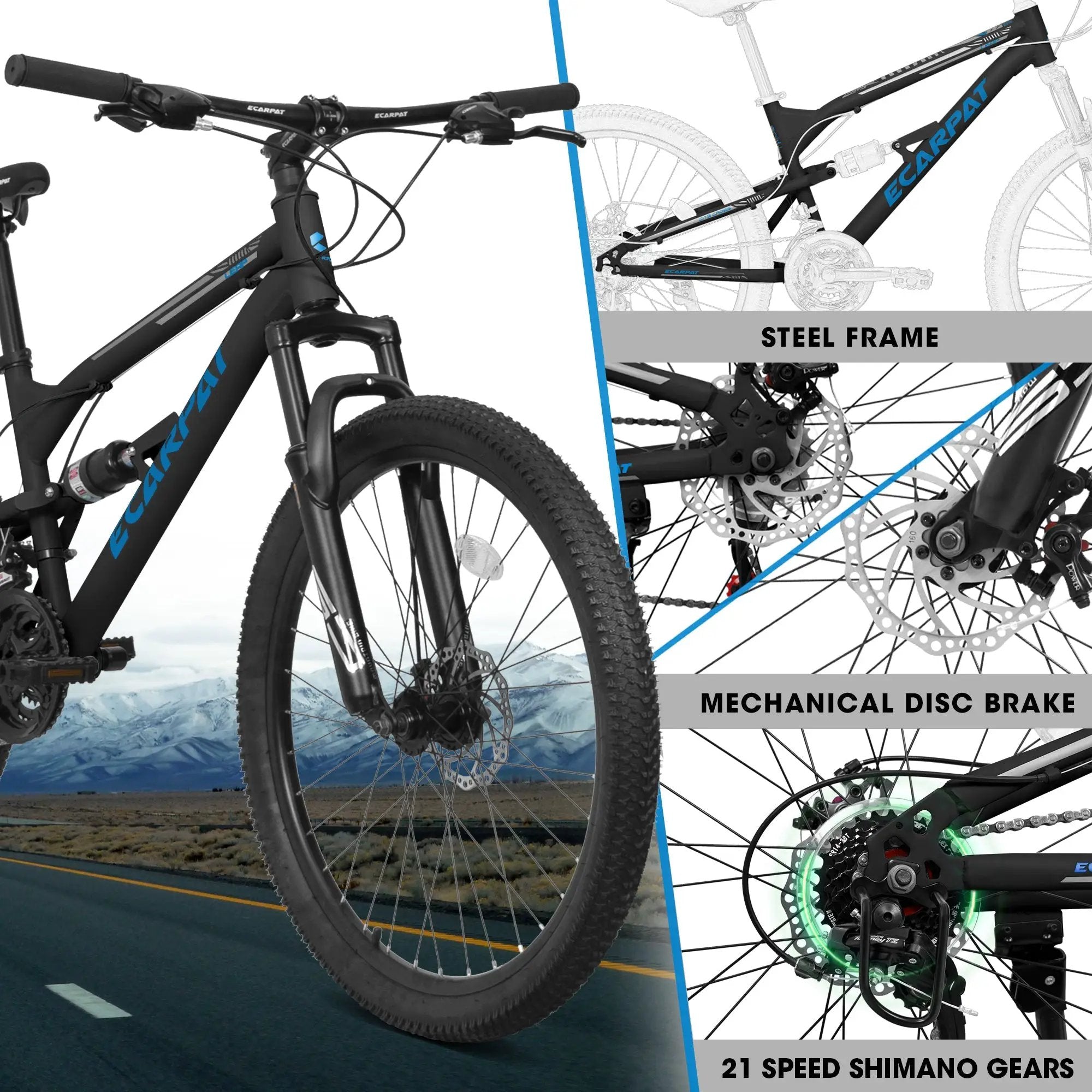 A26207 26 Inch Steel Frame Mountain Bike by HouseOfZazla
