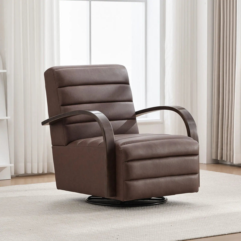 360° Swivel Accent Chair With Armrests, Comfy Lounge by Unique Piece Furniture