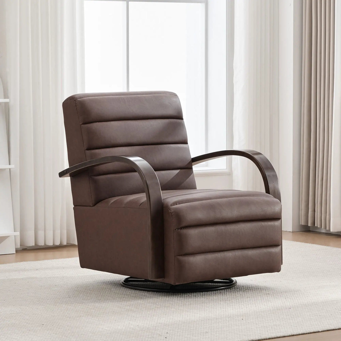 360° Swivel Accent Chair With Armrests, Comfy Lounge by HouseOfZazla
