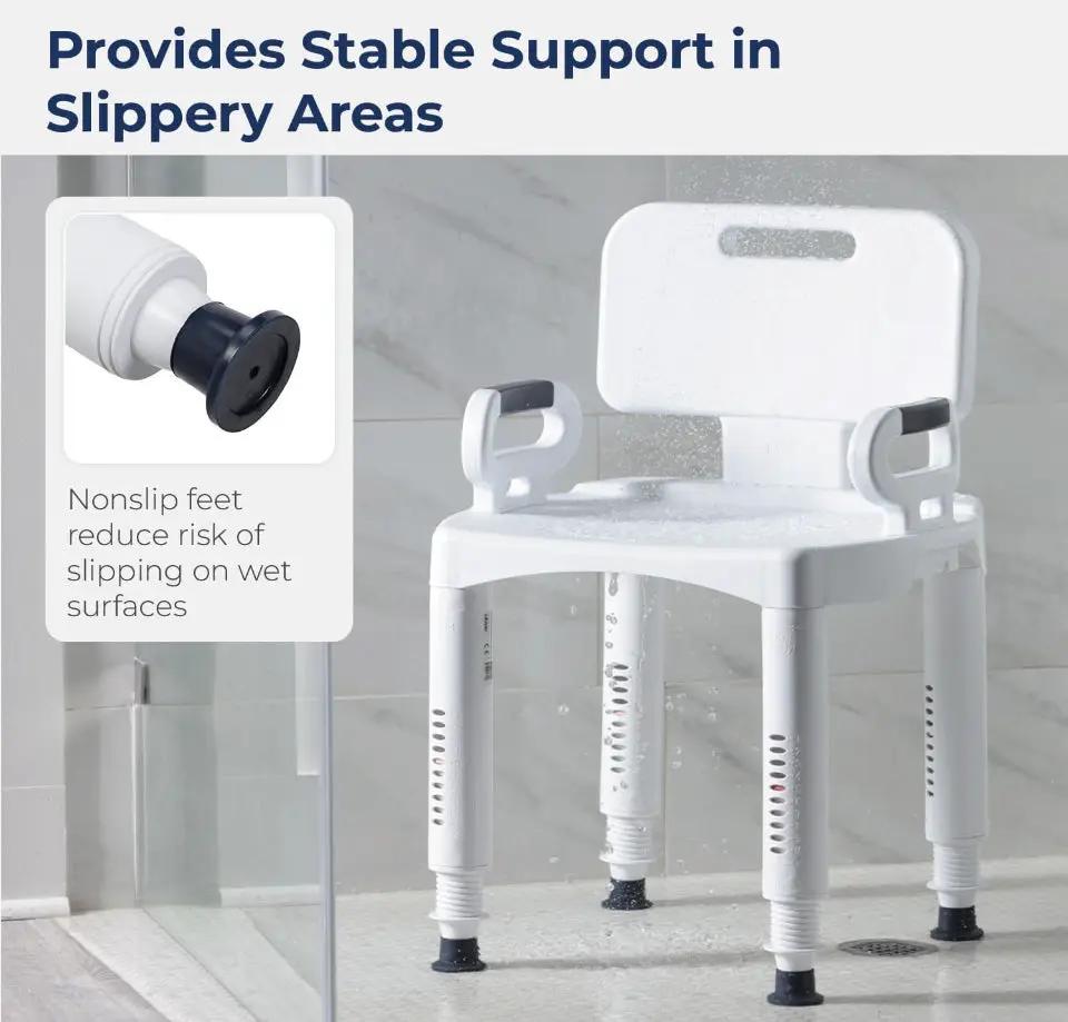 Drive Medical RTL12505 Shower Chair with Back and Arms by Selzalot