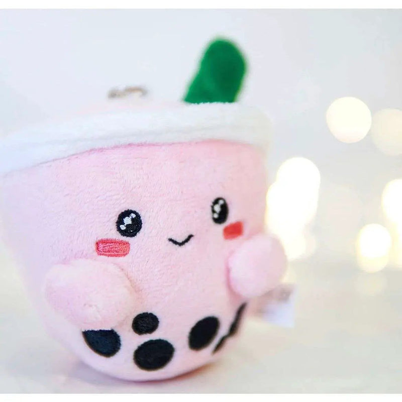 ABC Boba Tea Plush Pink Berry Cute Stuffed Animal Toy for Wallet, Backpack or Purse 5" by Selzalot