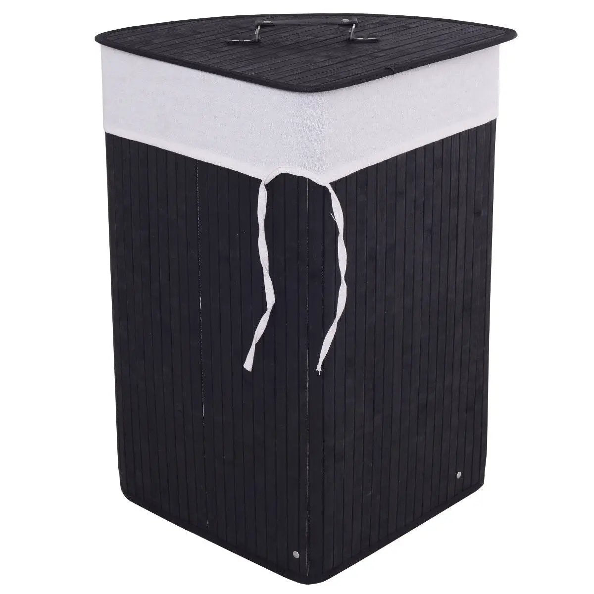 Corner Bamboo Hamper Laundry Basket by DirectDeals