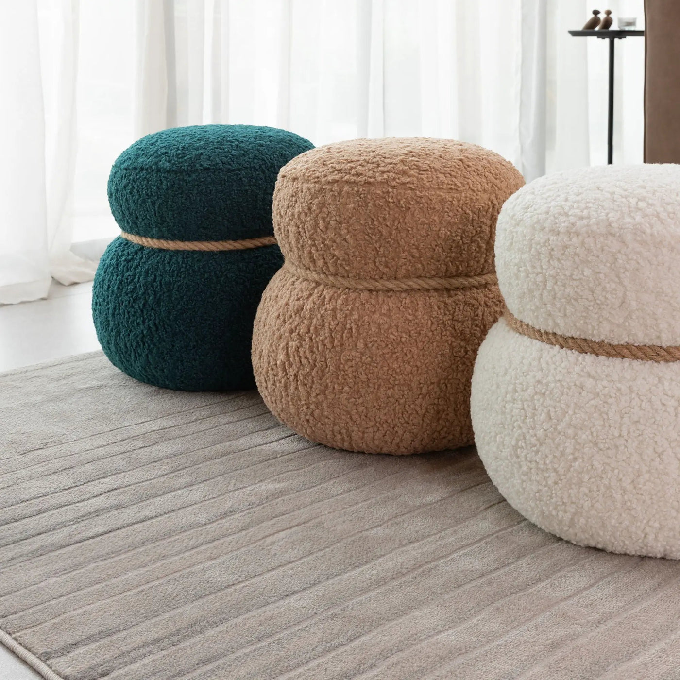 Snowman Stool With Cushion And Solid Wood Frame by HouseOfZazla