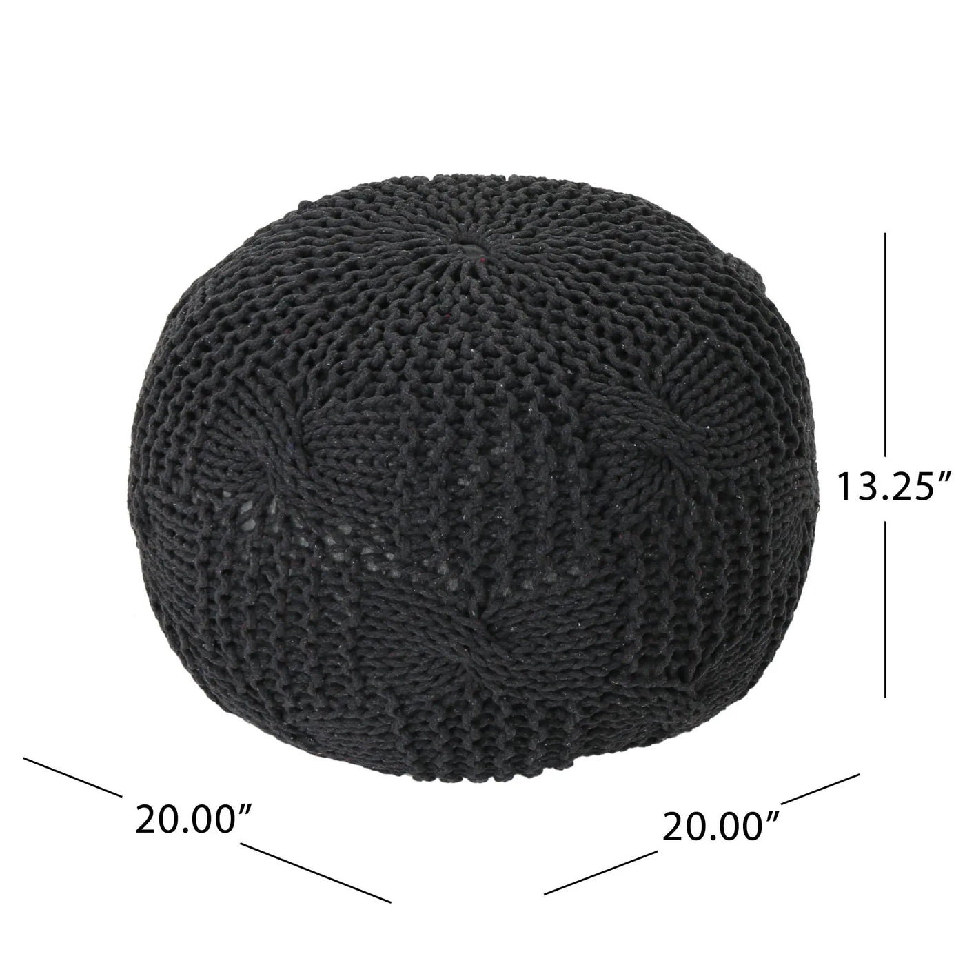 Bordeaux - Knitted Round Pouf by HouseOfZazla