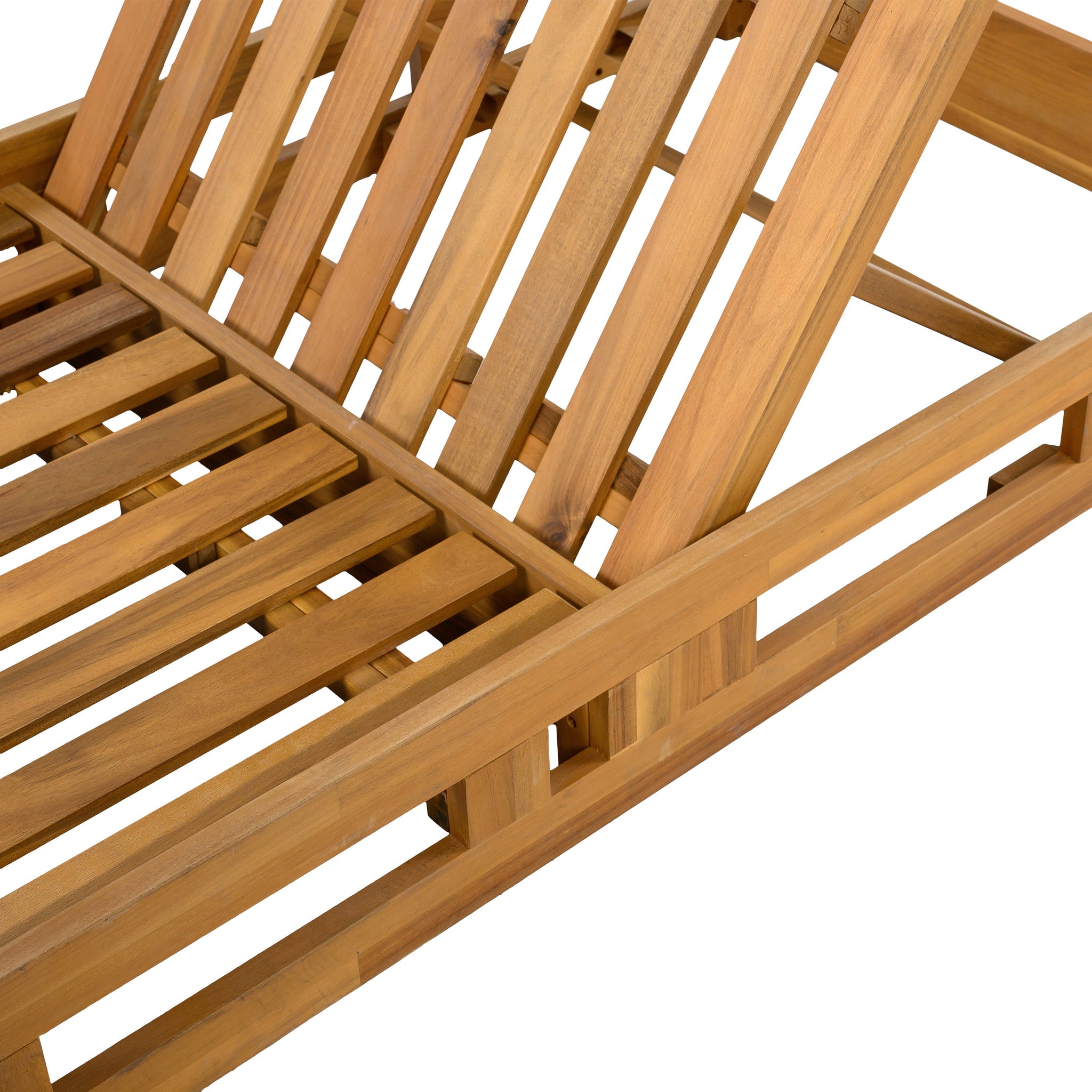 Acacia Wood Adjustable Lounge Chair, Teak Finish by HouseOfZazla