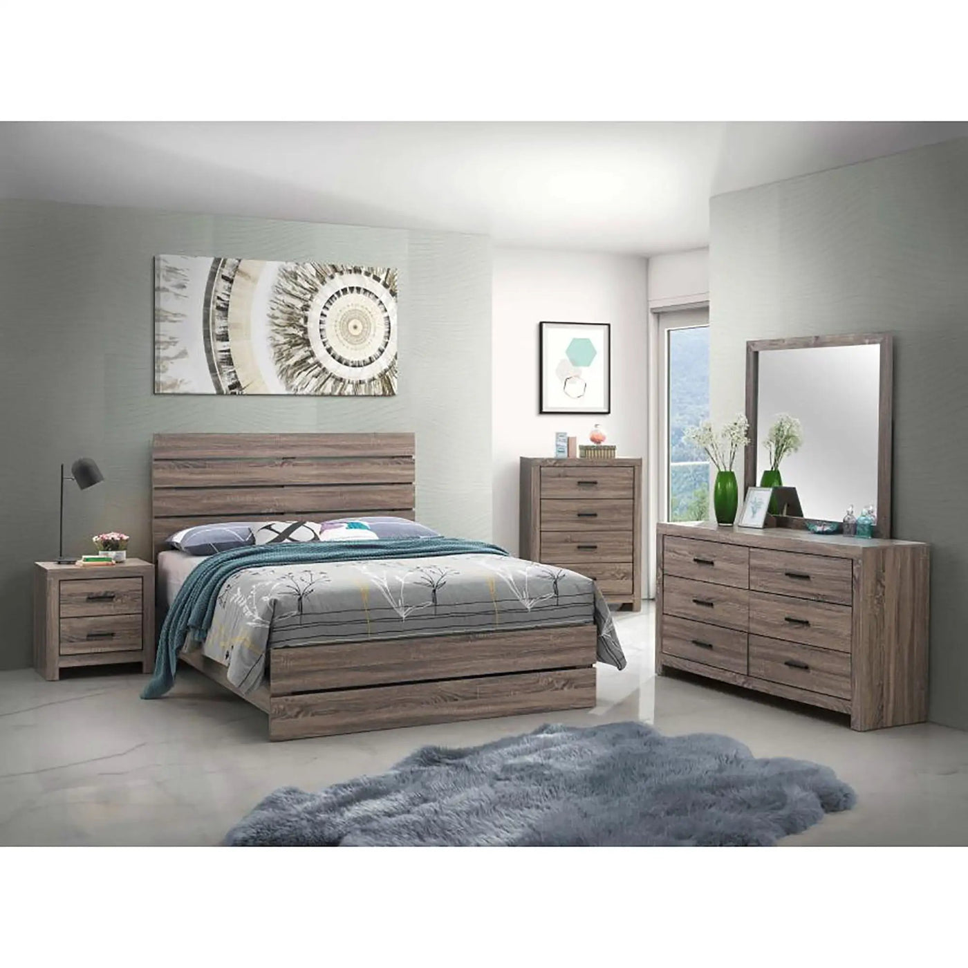 Slatted Headboard Panel Bed by HouseOfZazla