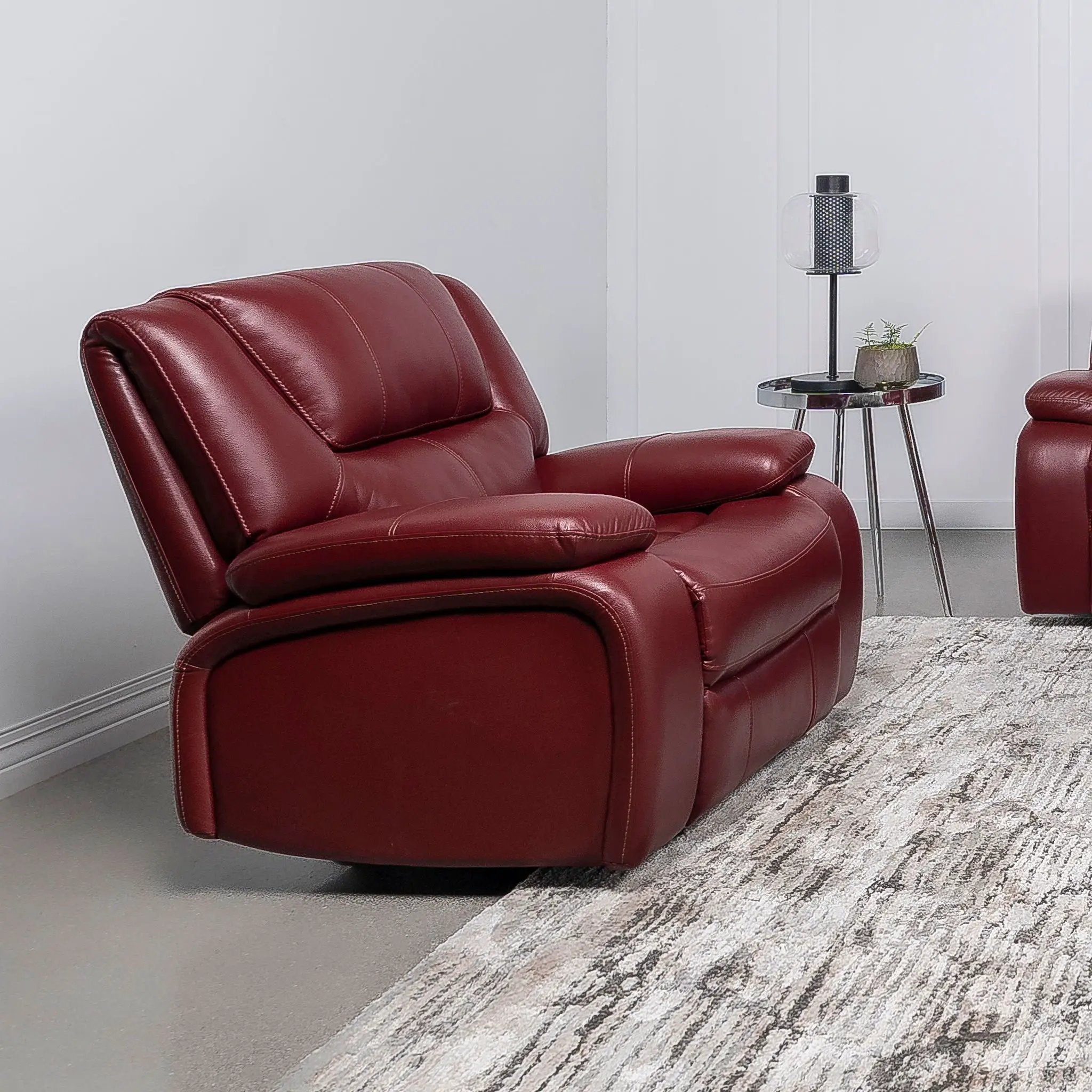 Camila Upholstered Glider Recliner Chair Red by Unique Piece Furniture