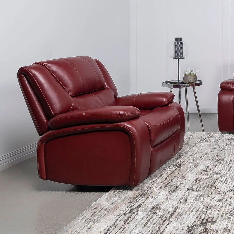 Camila Upholstered Glider Recliner Chair Red by Unique Piece Furniture