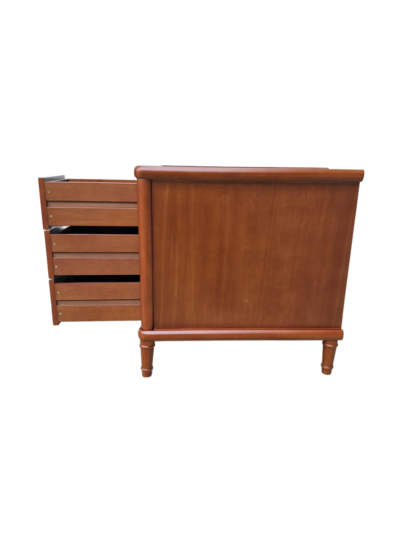 Rattan Narrow Side Table with 3 Drawers by HouseOfZazla