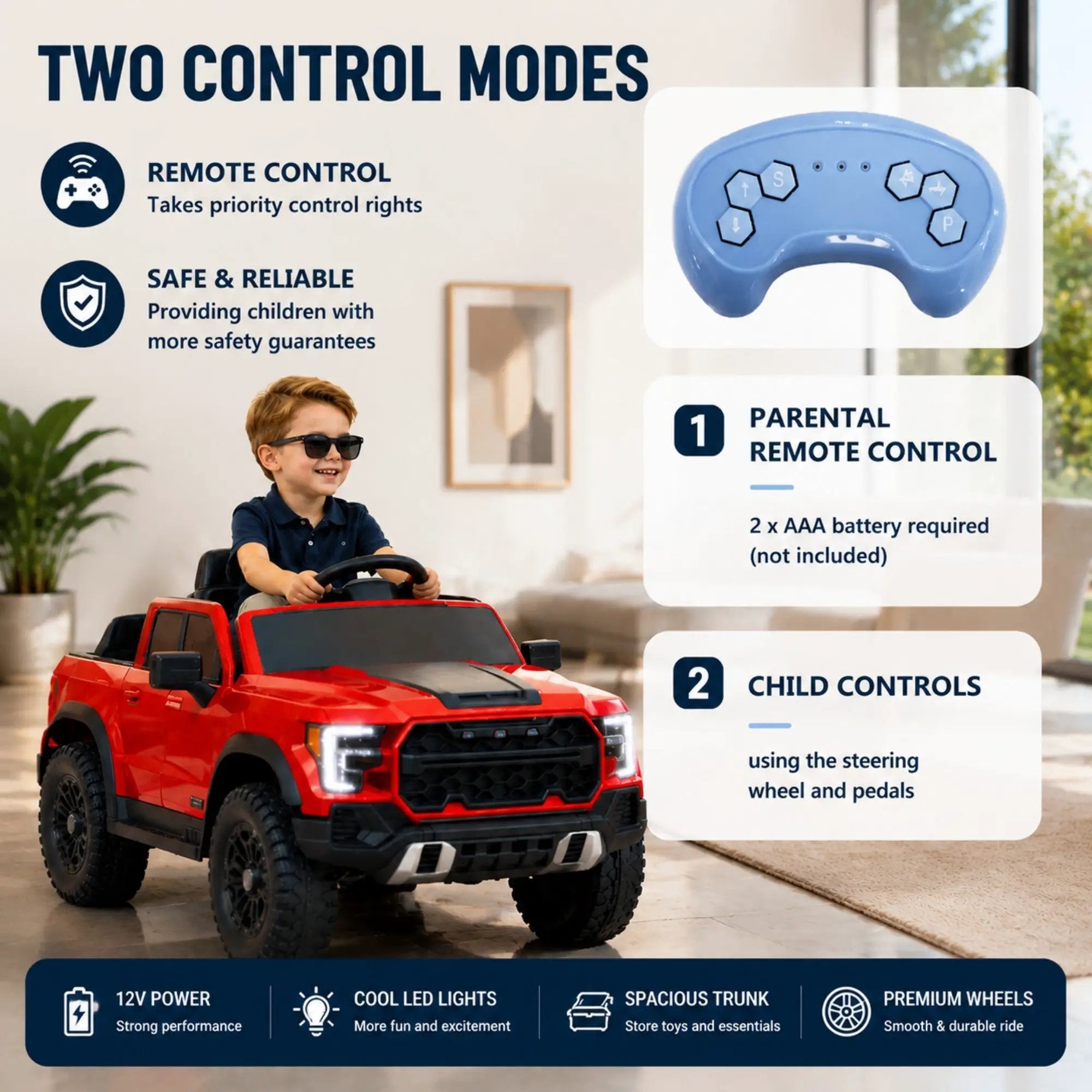 12V Kids Ride-On Car with Remote Control by HouseOfZazla