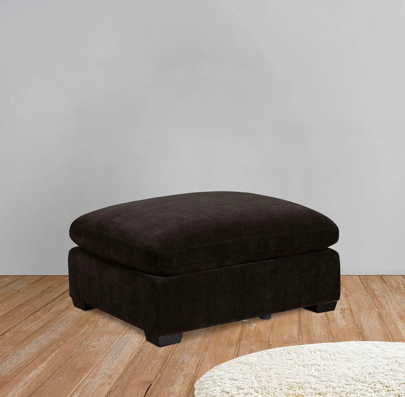 Lakeview Rectangular Upholstered Ottoman Dark Chocolate by Unique Piece Furniture