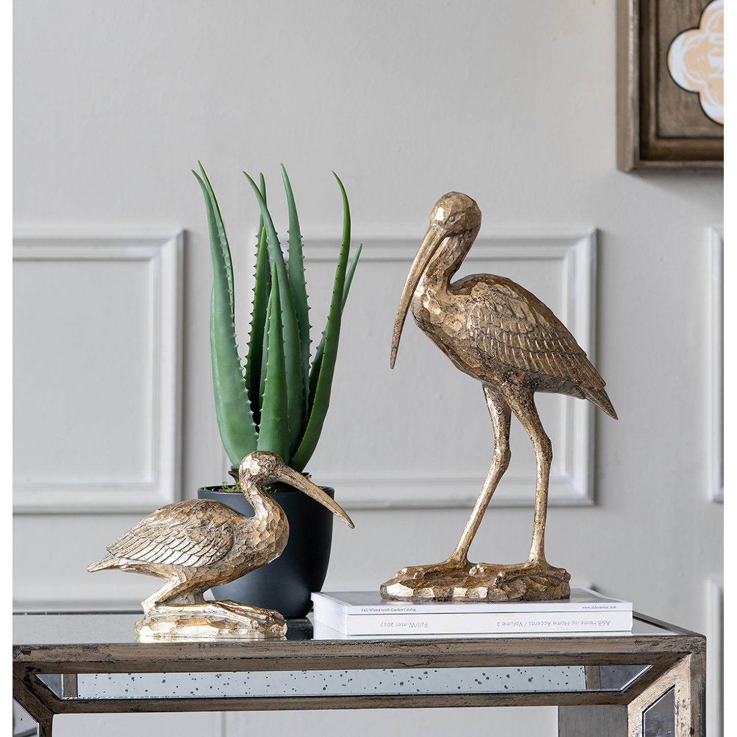 10x15.9x3.7" Standing Crane Figurine by HouseOfZazla