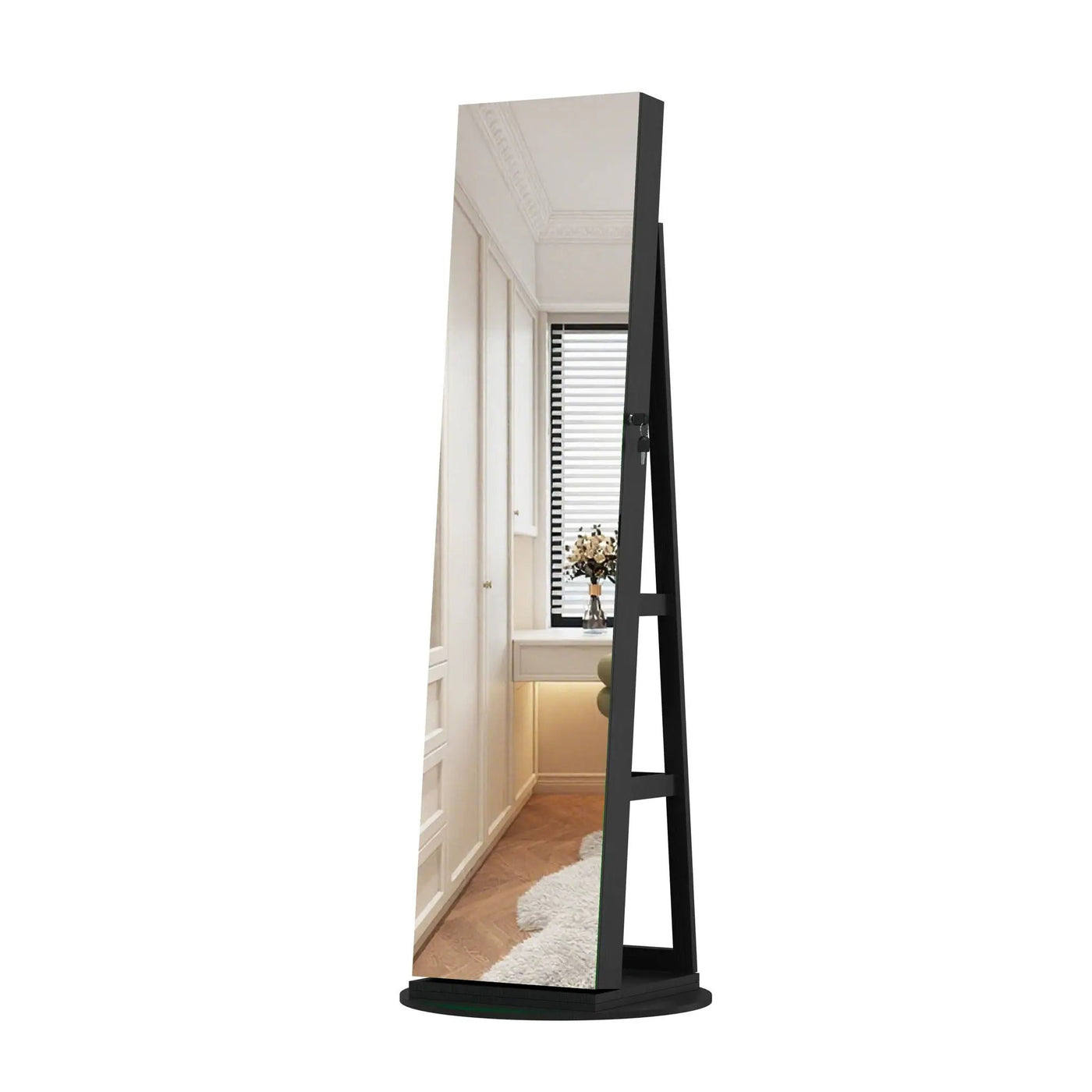 Swivel Jewelry Cabinet With Full Length Mirror by HouseOfZazla