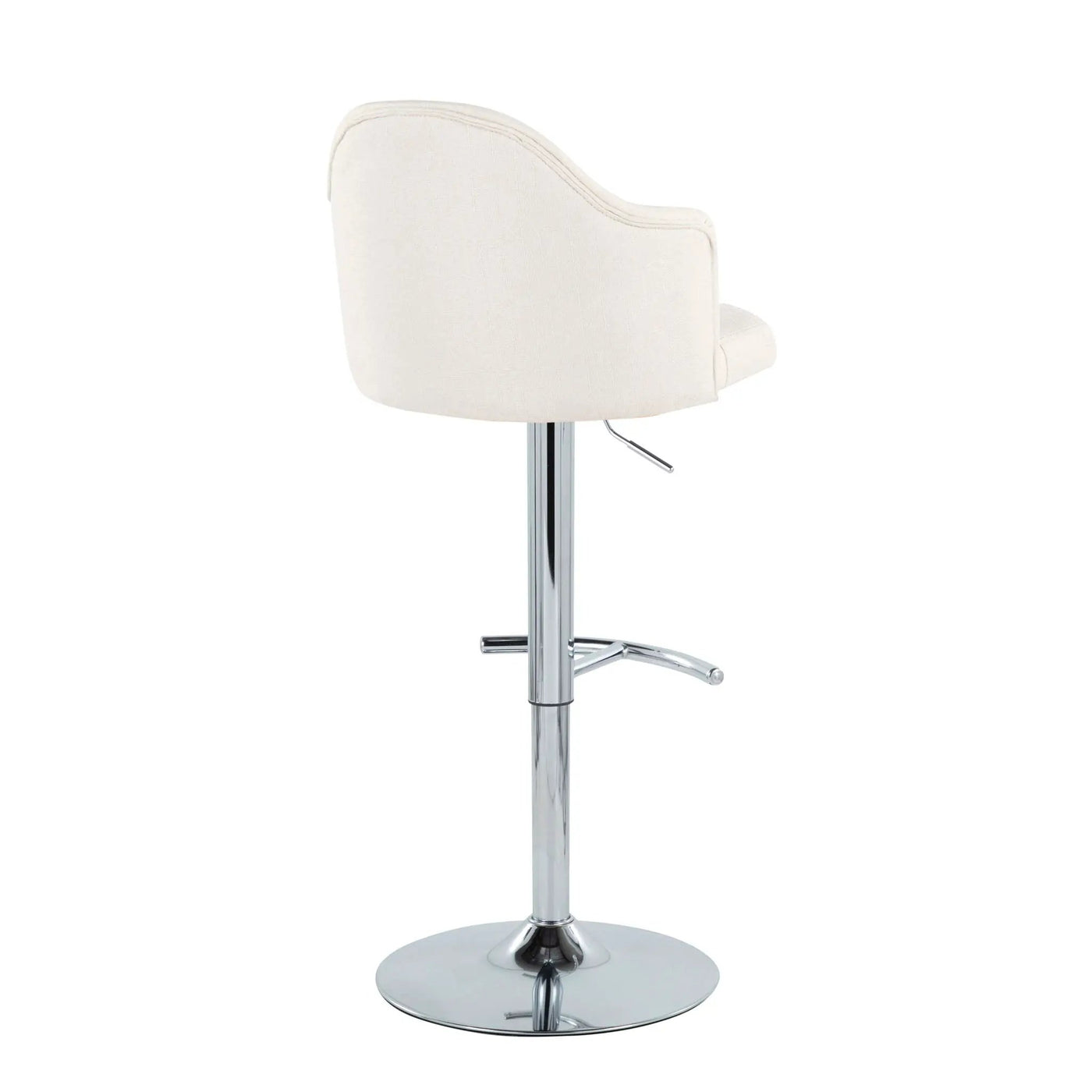 Ahoy - Contemporary Adjustable Barstool With Swivel With Rounded T Footrest (Set of 2) by HouseOfZazla