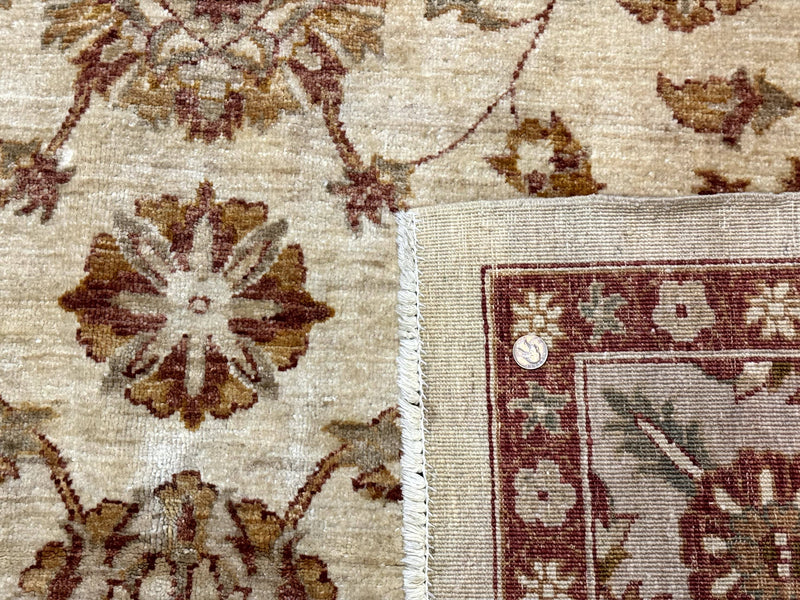 Pakistani Peshawar Rug 8x10, Pak Persian Traditional Oriental Carpet, Handmade, Wool, Allover Pattern by Jewel Rugs