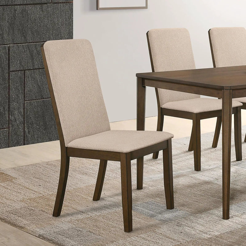 Twill And Padded Side Chair (Set of 2) - Brown by HouseOfZazla