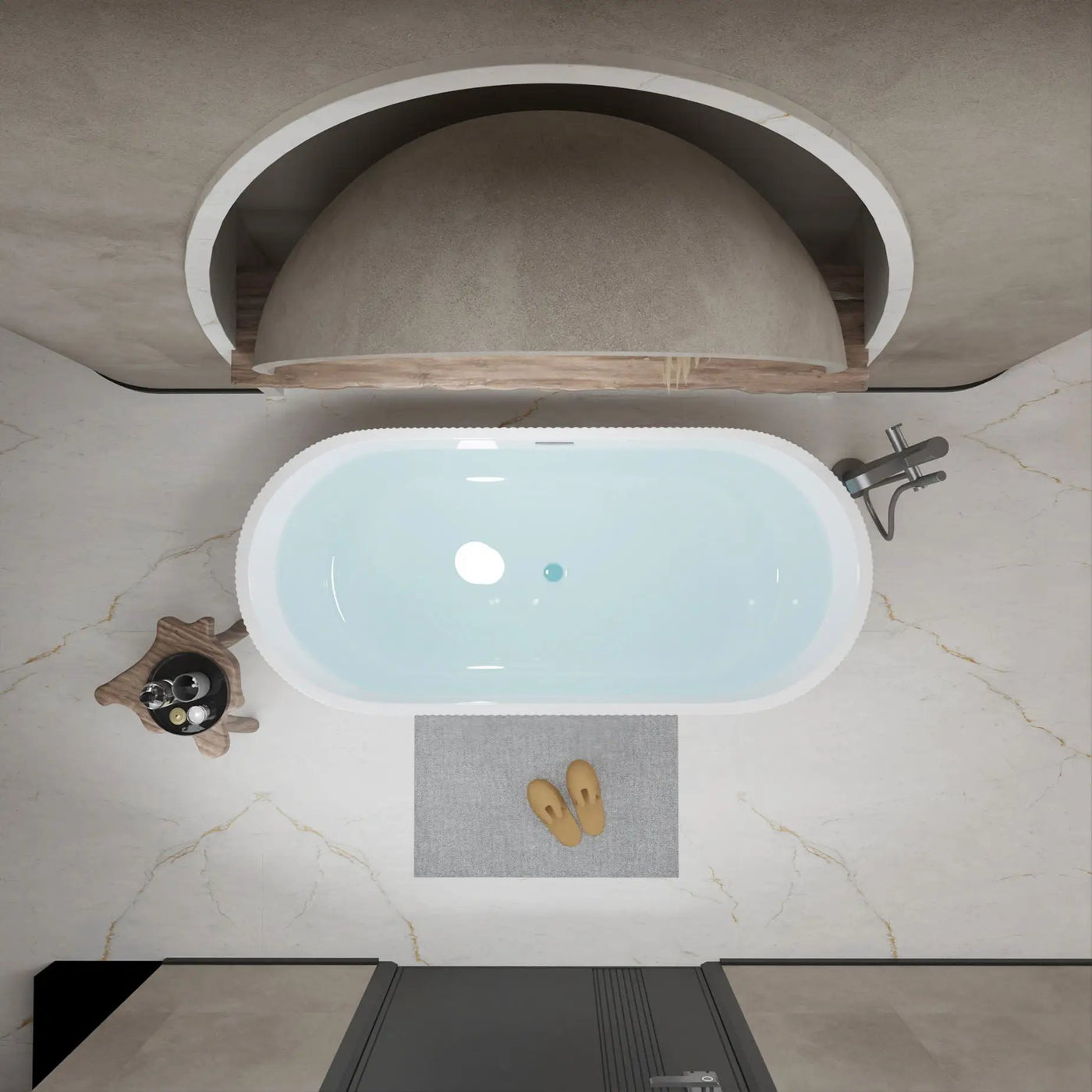 Linear Freestanding Soaker Tub by HouseOfZazla