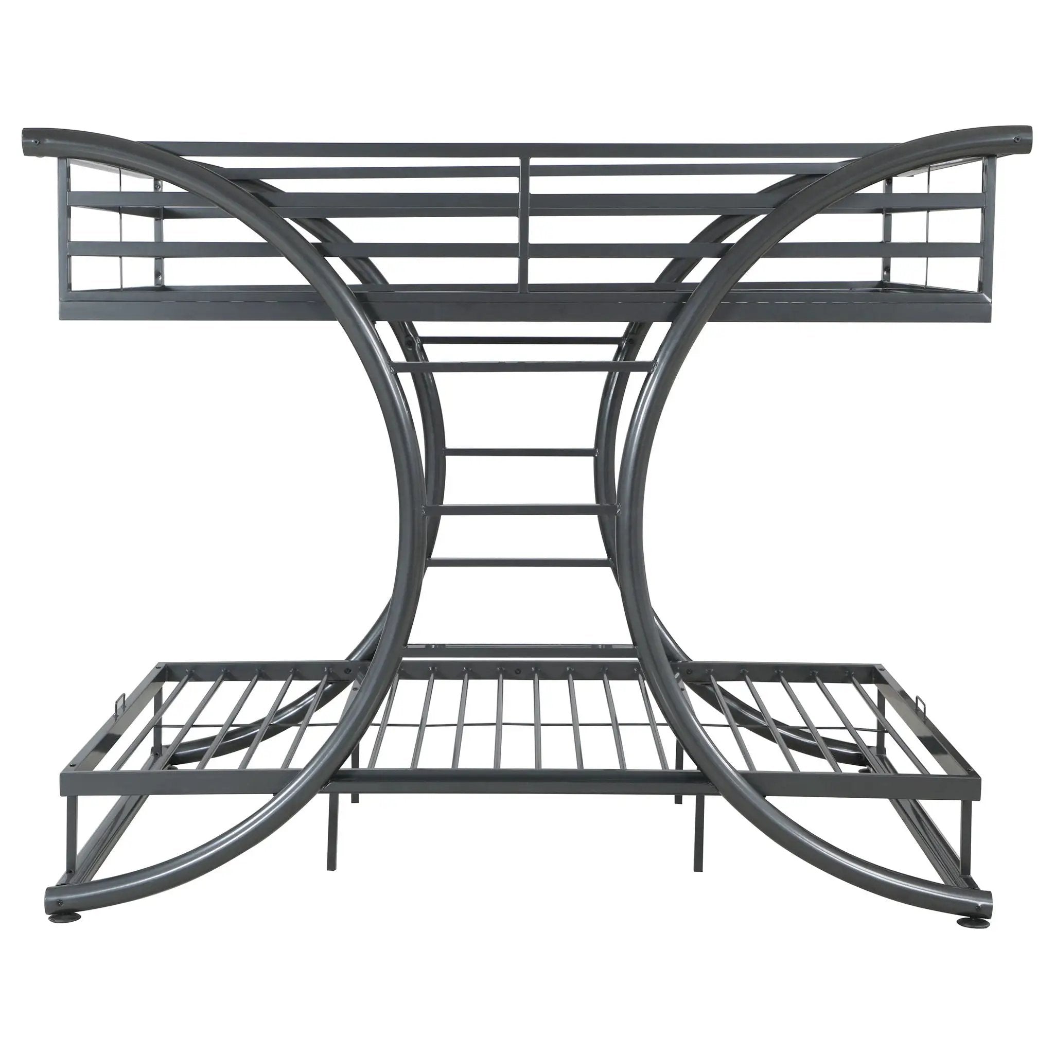 Stephan Metal Full Over Full Bunk Bed Gunmetal by Unique Piece Furniture