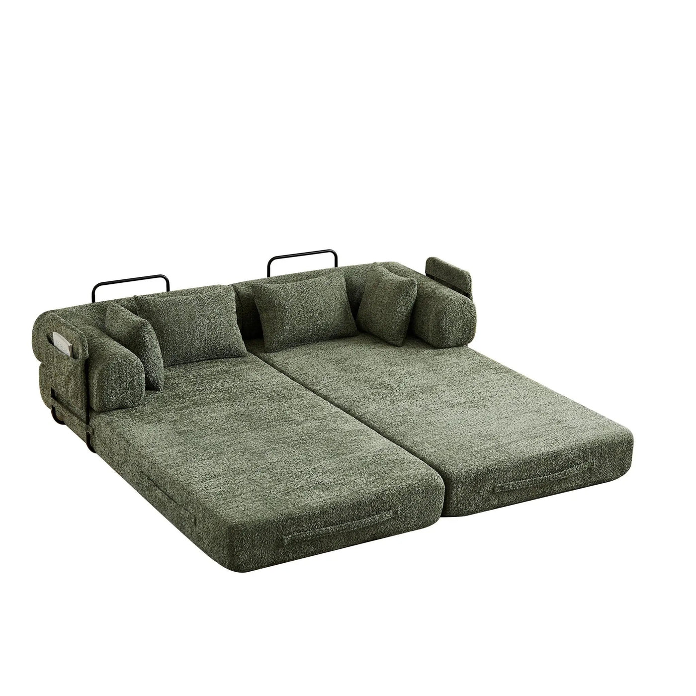Convertible Sleeper Sofa Bed With Cylindrical Pillow by HouseOfZazla