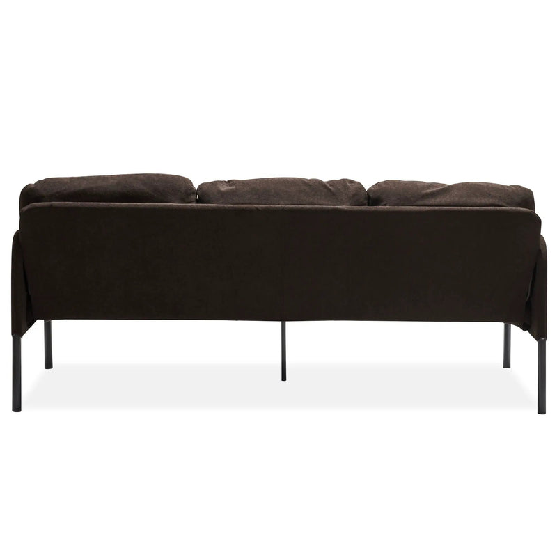 Modern L Shaped 3 Seater Sofa With Ottoman, Upholstered Couch For Small Spaces by Unique Piece Furniture