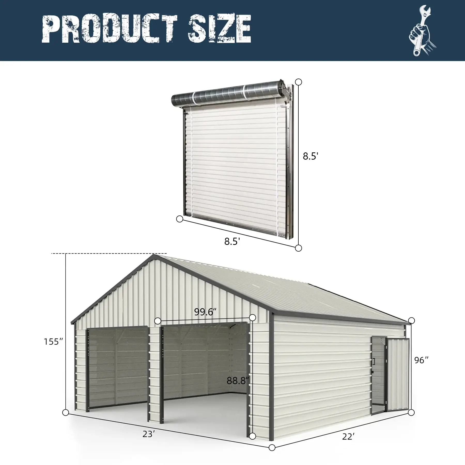 Motorized Roll-Up Door Kit for Garage Shed by HouseOfZazla