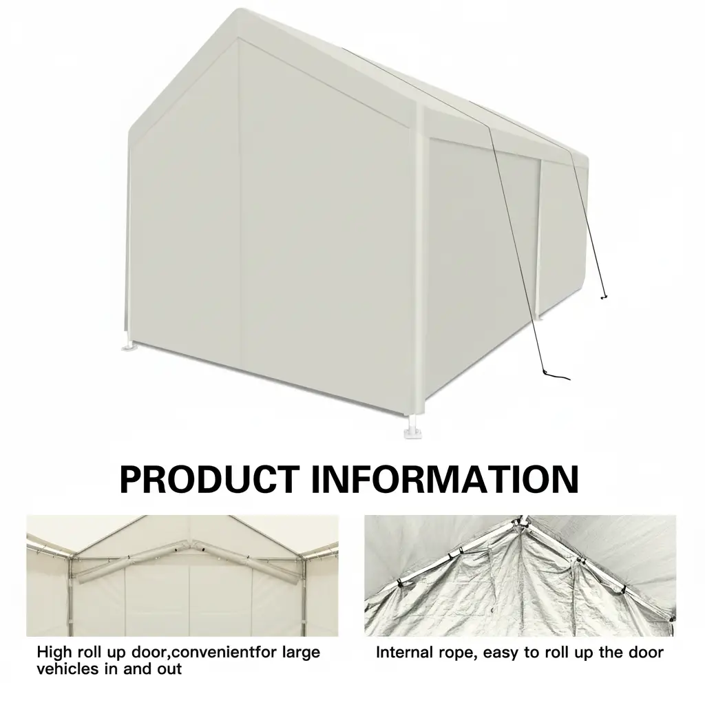 Carport, 12×20 Heavy Duty Portable Carport Garage Tent for Outdoor Storage Shelter by HouseOfZazla