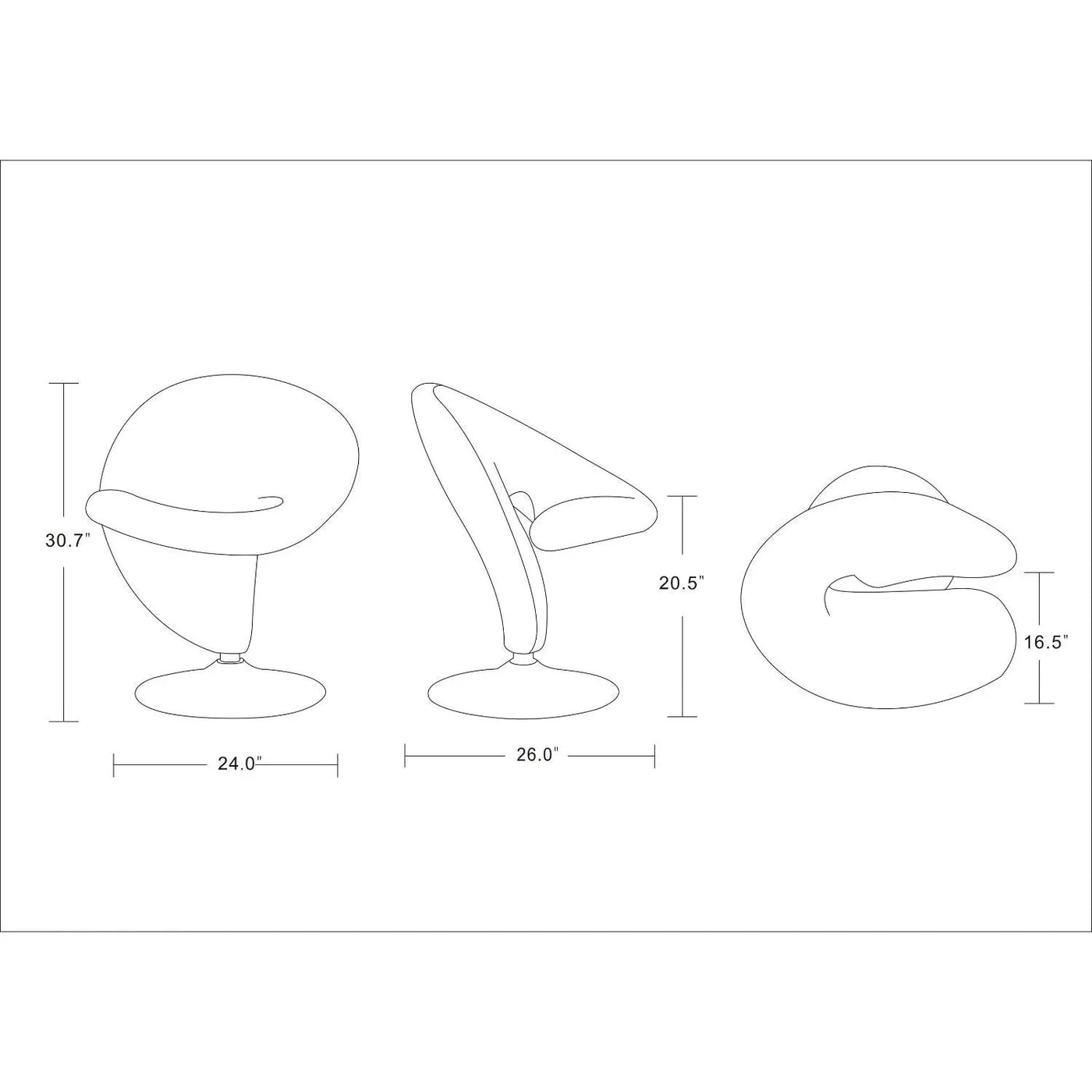 Curl - Swivel Lounge Chair by HouseOfZazla