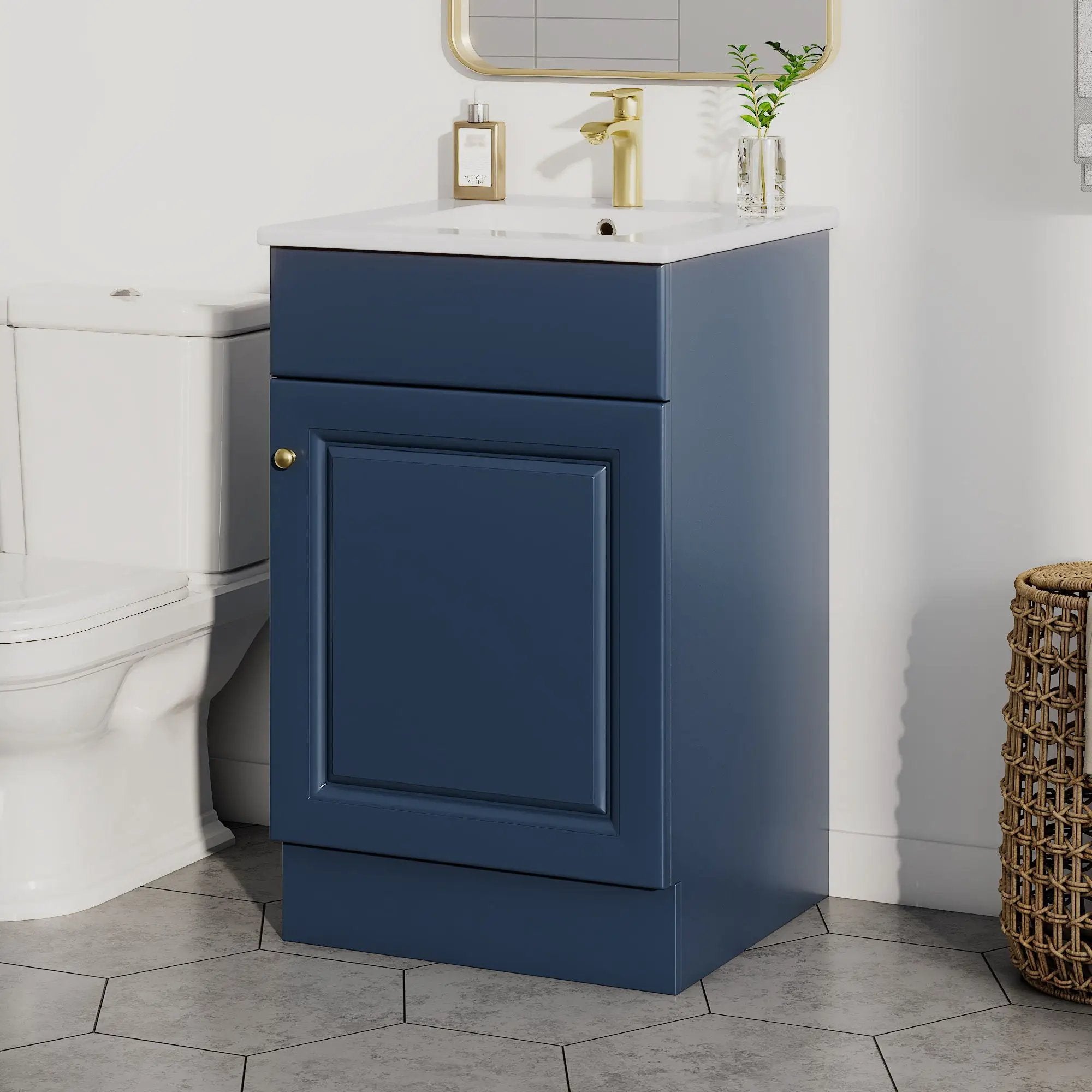 Bathroom Vanity With Sink, Cabinet With Adjustable Shelf