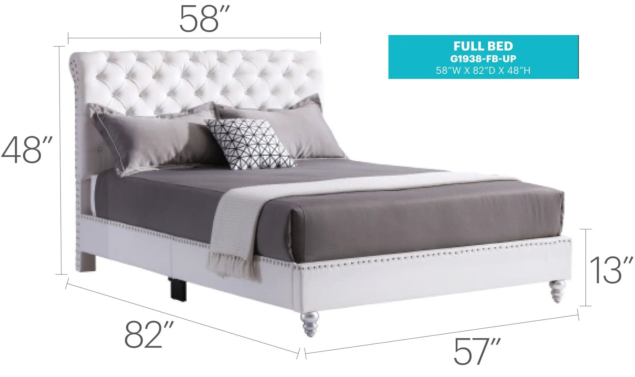 Elegant Transitional Upholstered Bed by Unique Piece Furniture