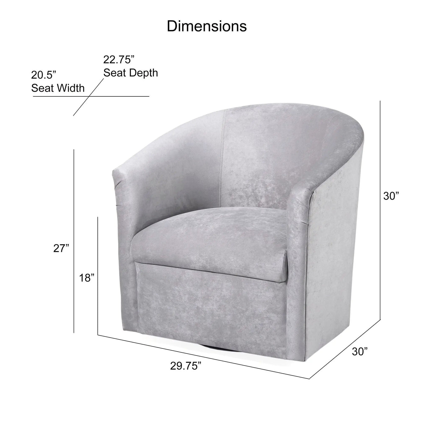 Eden - Swivel Chair With Upholstery And Hardwood Frame by HouseOfZazla