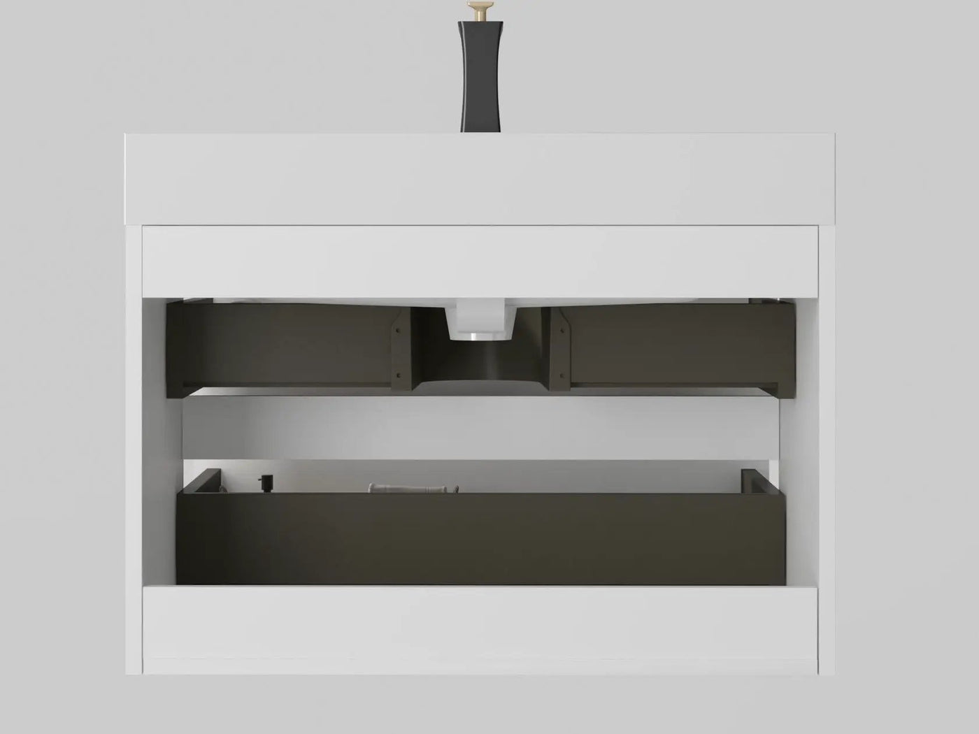 Alice - Bathroom Vanity With Large Storage, Sink, Wall Mounted by Unique Piece Furniture
