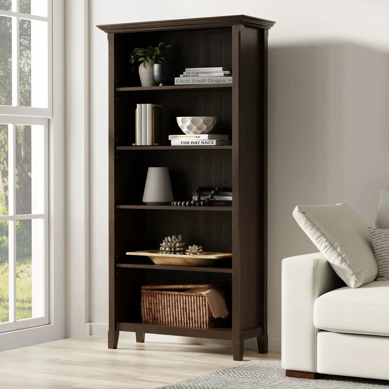 Amherst - 5 Shelf Bookcase, Handcrafted by HouseOfZazla