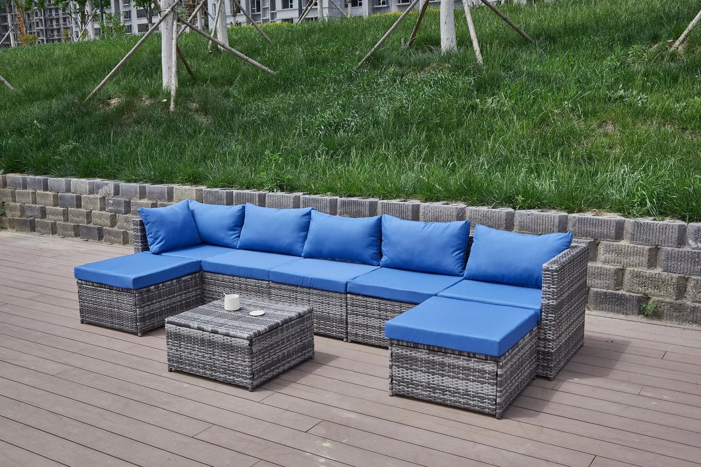 Patio Sofa With Cushions by HouseOfZazla