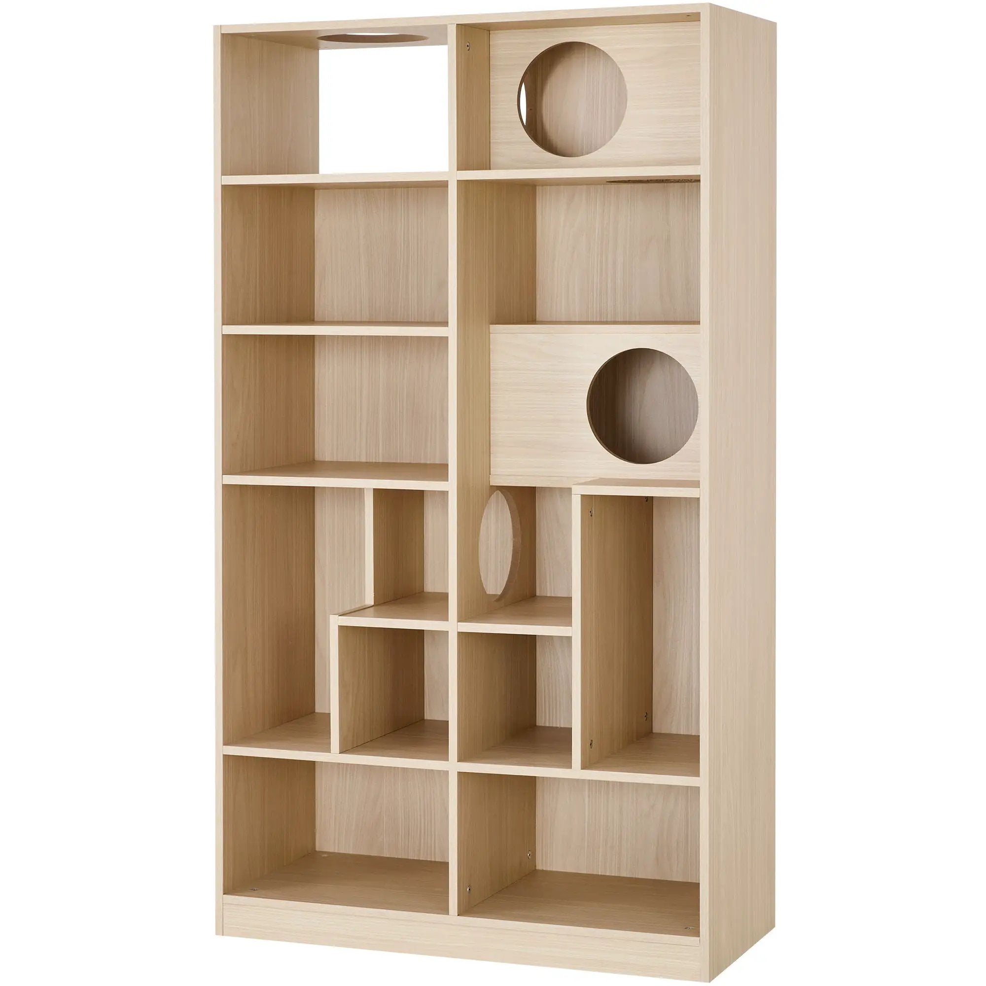 Furniture Style Cat Bookcase Cat Tree Shelves - Natural by HouseOfZazla