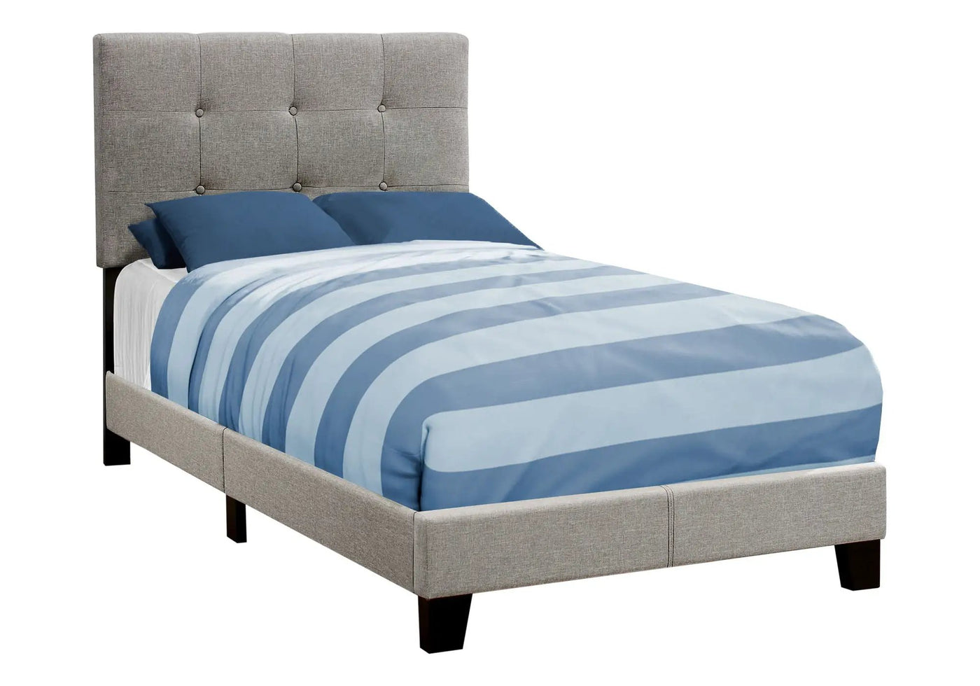 Transitional Upholstered Bed Frame by HouseOfZazla