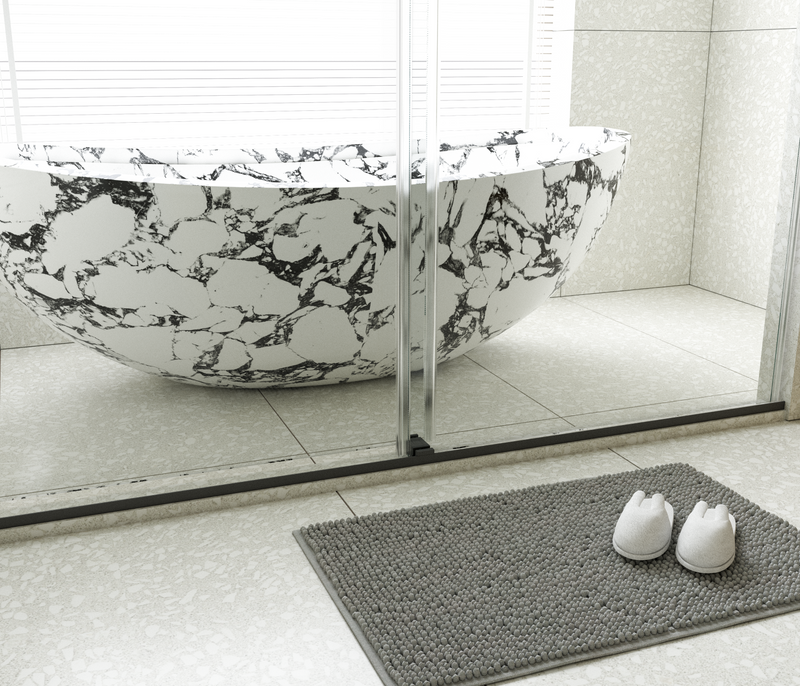 56-60"W x 76"H Frameless Double Sliding Soft-Close Shower Door by HouseOfZazla