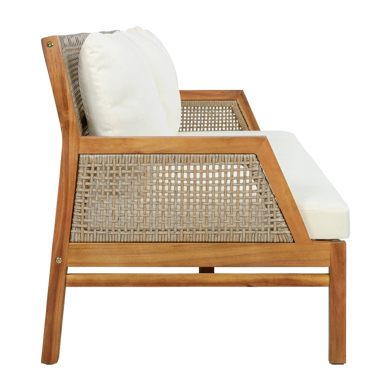 3 Piece Acacia Wood Patio Furniture Set with Coffee Table by HouseOfZazla