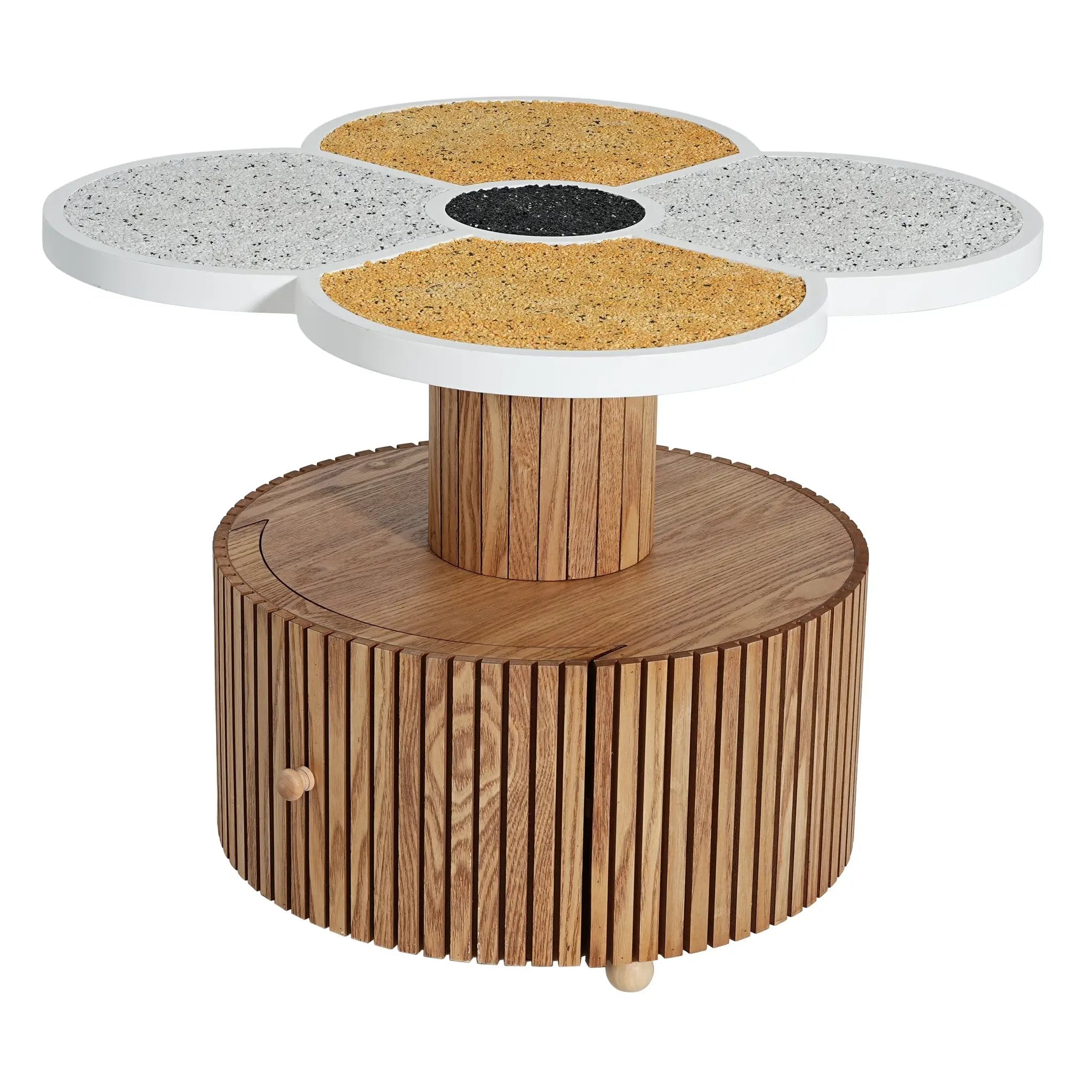 Unique Four-Leaf Clover Side Table for Living Room, Bedroom & Small Spaces by HouseOfZazla