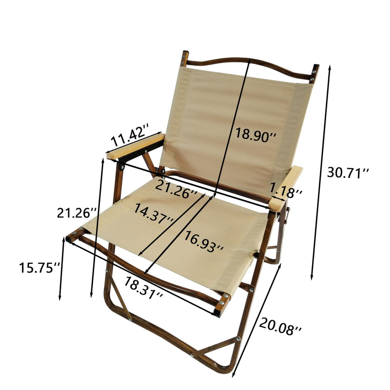 Comfy - Foldable And Portable Chair With Armrests, Indoor And Outdoor Universal (Set of 4) - Brown by Unique Piece Furniture