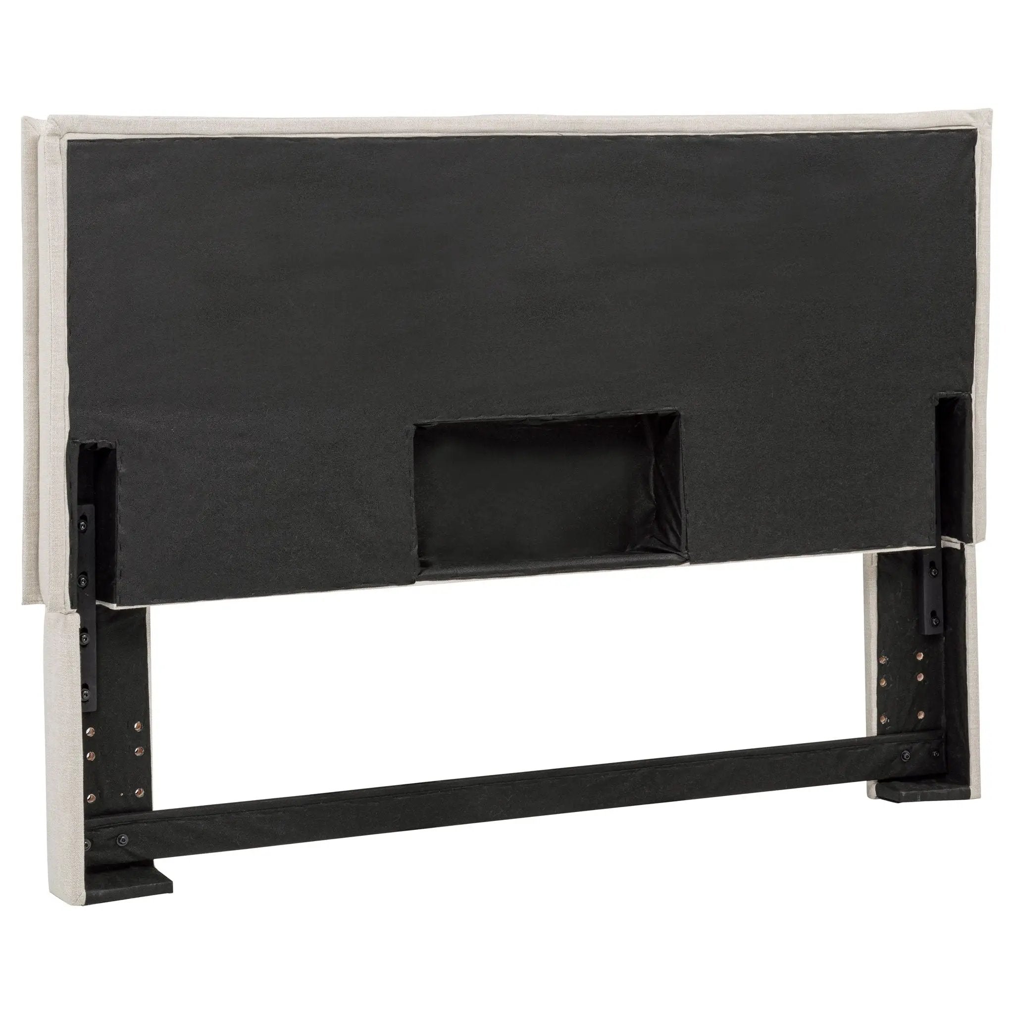 Izzy Upholstered Queen or Full Panel Headboard Sand by Unique Piece Furniture