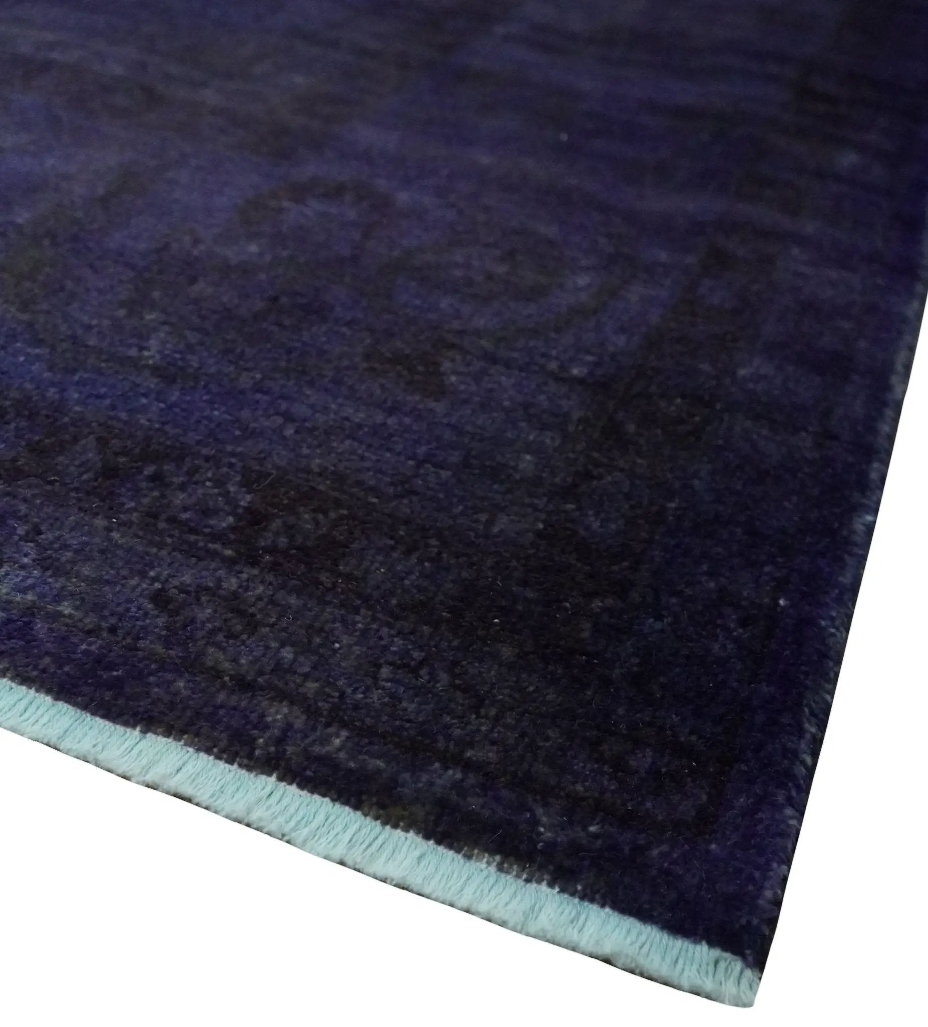 8.4x11.5 Overdyed Royal Dark Purple Hand Knotted Traditional Oushak Wool Area Rug by The Rug Decor