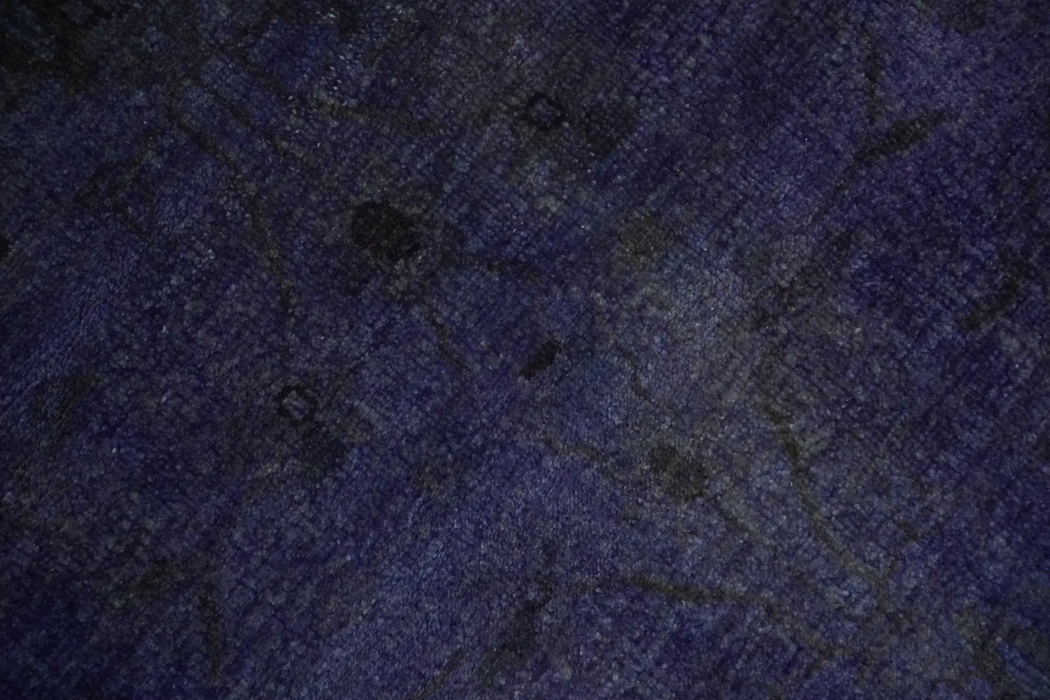 8.4x11.5 Overdyed Royal Dark Purple Hand Knotted Traditional Oushak Wool Area Rug by The Rug Decor