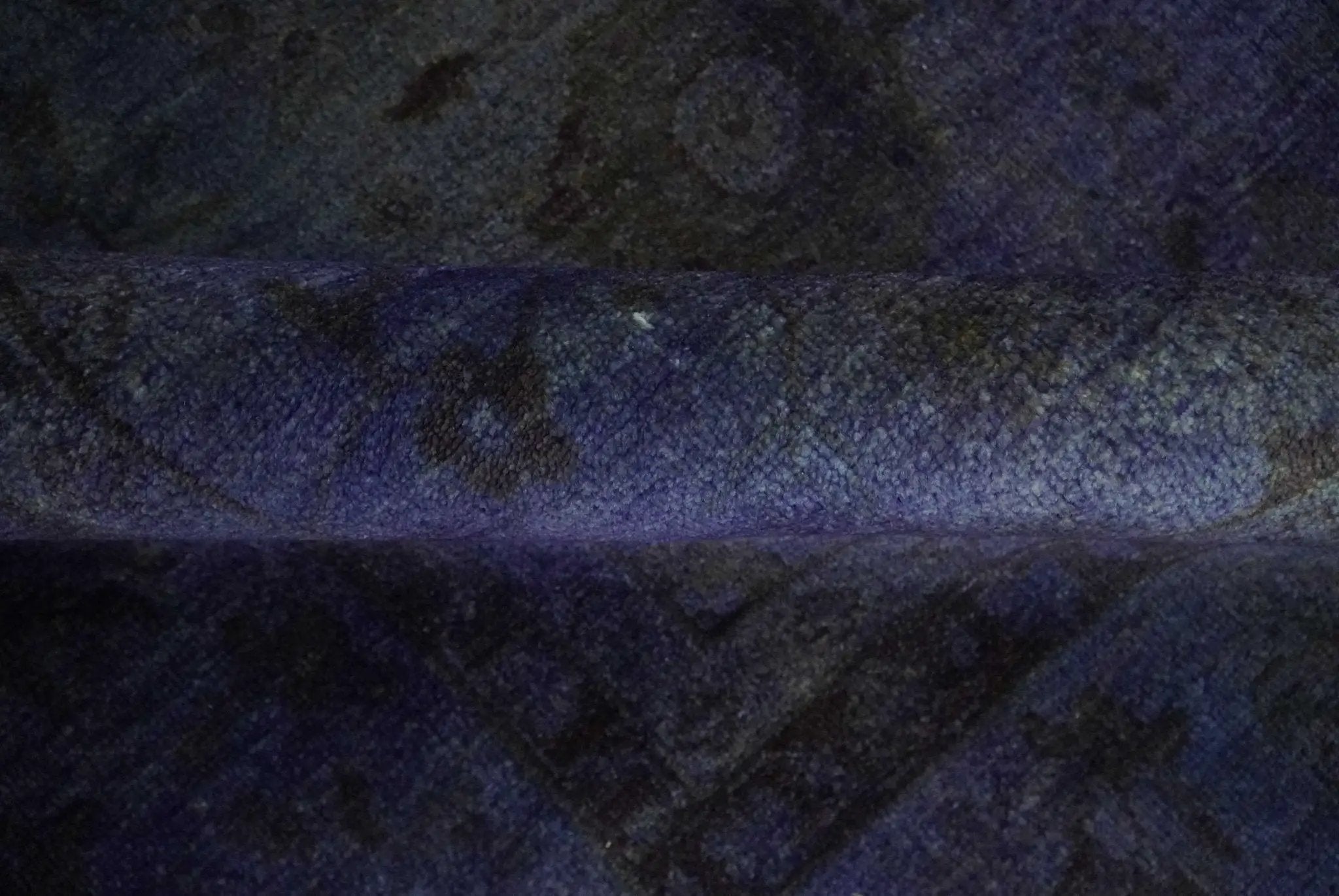 8.4x11.5 Overdyed Royal Dark Purple Hand Knotted Traditional Oushak Wool Area Rug by The Rug Decor