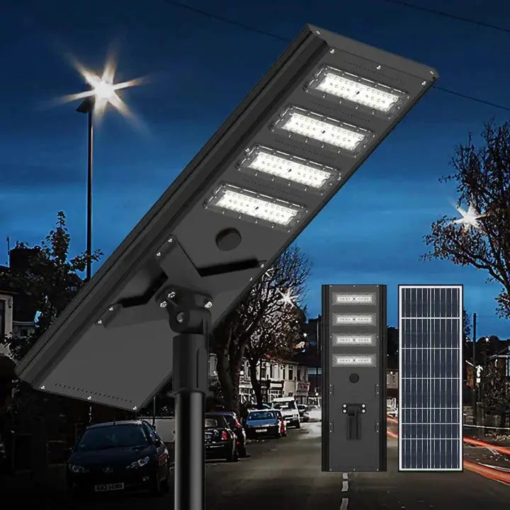 8500W Commercial Solar Power LED Parking Lot / Street/ Arena Light 160000 Lumen - (Black) by Outdoor Solar Outlet