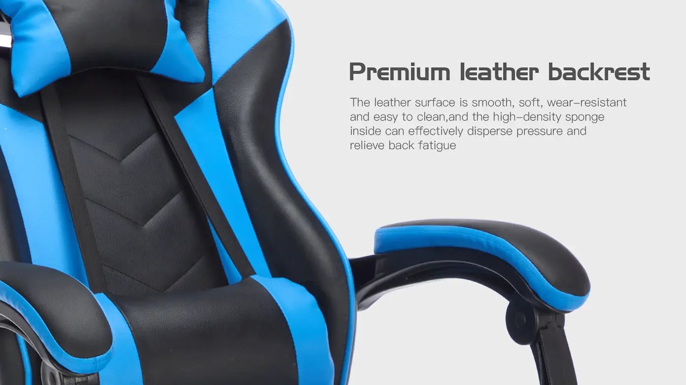 Gaming Chair with Footrest and Ergonomic Features by HouseOfZazla