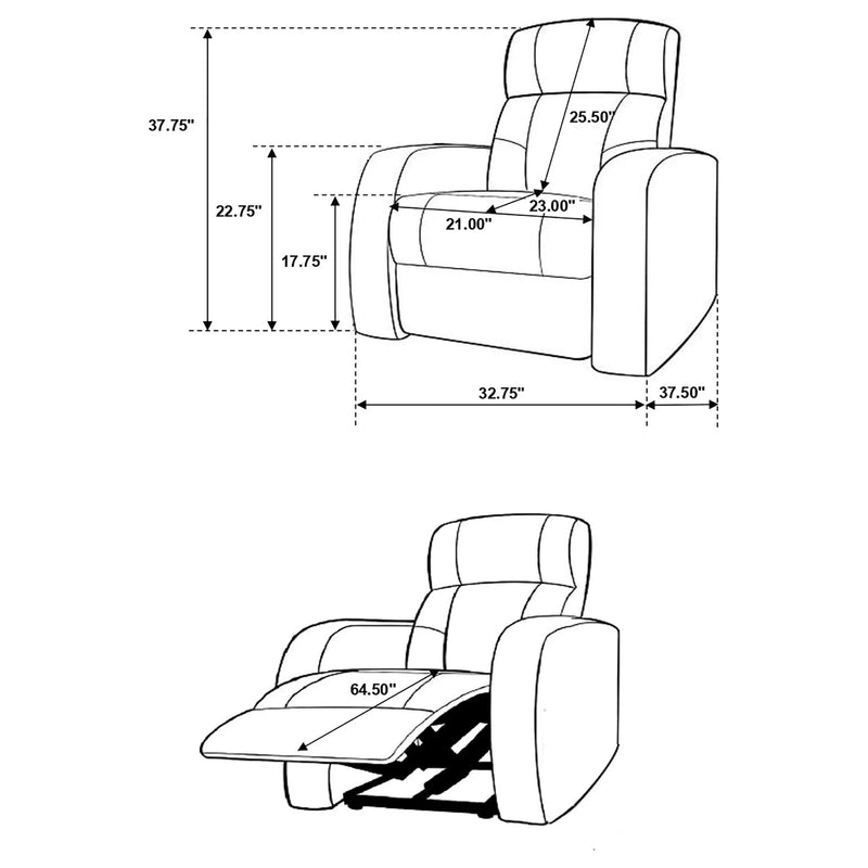Greenfield - 3 Seater Home Theater With 2 Wedge Consoles - Black by HouseOfZazla