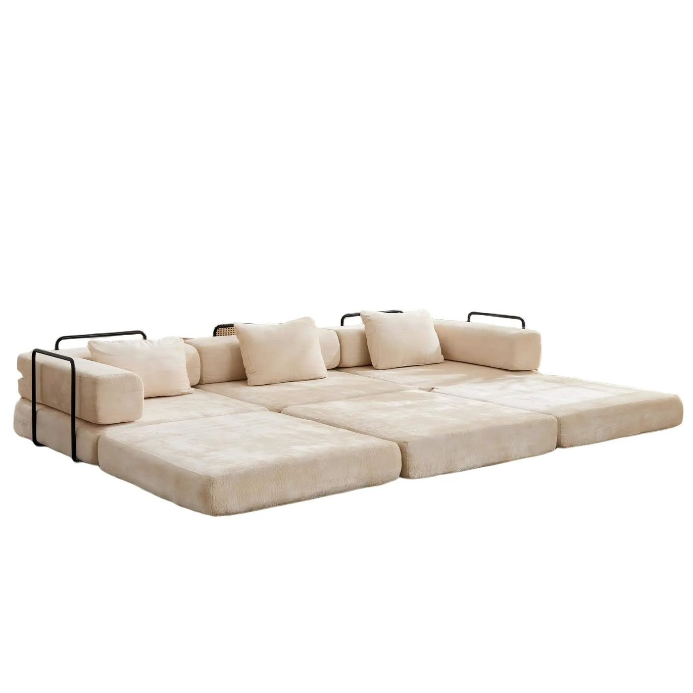 Convertible Floor Sofa Bed, Boneless Modular Sectional Sofa For Living Room by HouseOfZazla