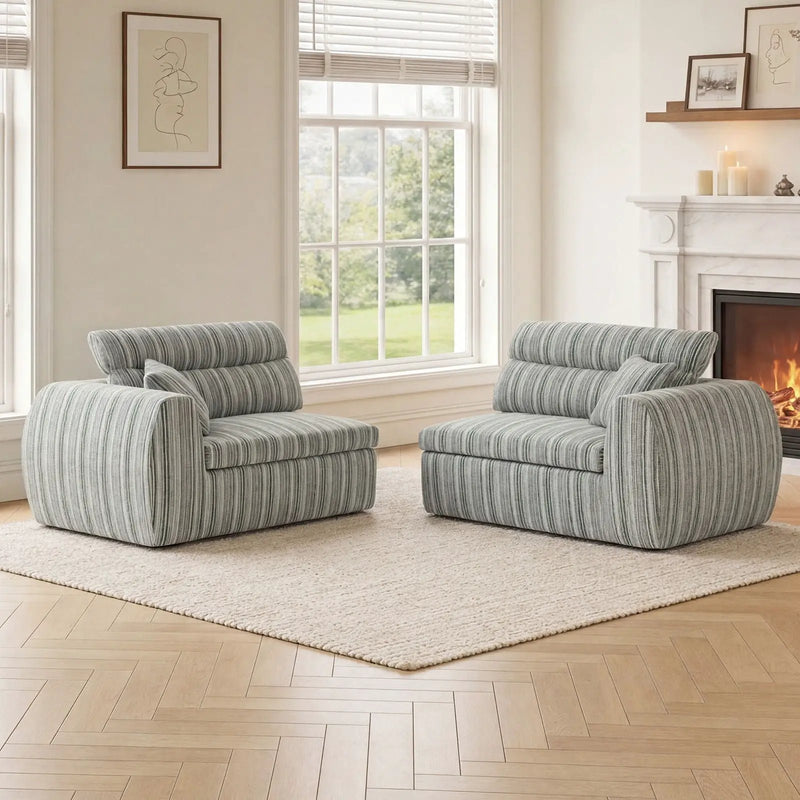 3 Seater, Couch With Throw Pillows For Living Room by Unique Piece Furniture