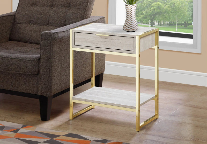 Accent Side Table, Storage Drawer, Spacious Tabletop by Unique Piece Furniture